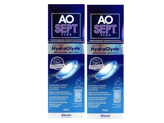 Aosept Plus mit HydraGlyde Duopack (2 x 360 ml inkl. 2 Behälter)