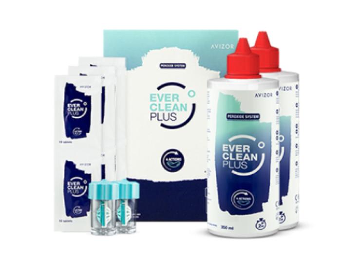 Avizor Ever Clean PLUS  2 x 350ml + 90 Tabletten incl. 2 Behälter